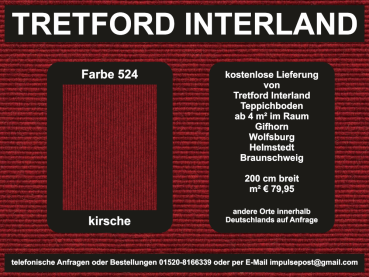 524-kirsche.jpg – Tretford Interland Teppich in Kirschrot – aus Naturfasern gefertigt